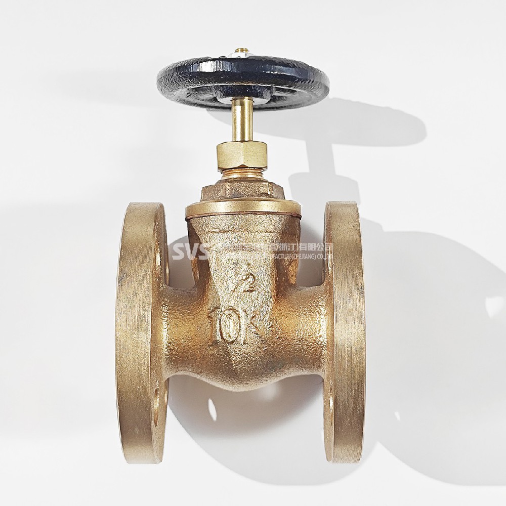 日标青铜短款直通法兰截止阀